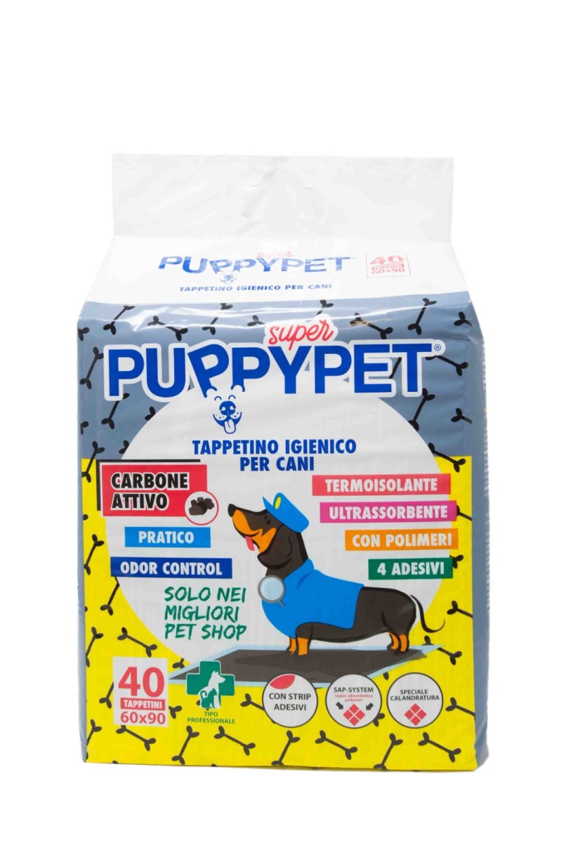 PUPPY PET TRAVERSE ASSORBENTI AI CARBONI ATTIVI 60X90 40 PZ