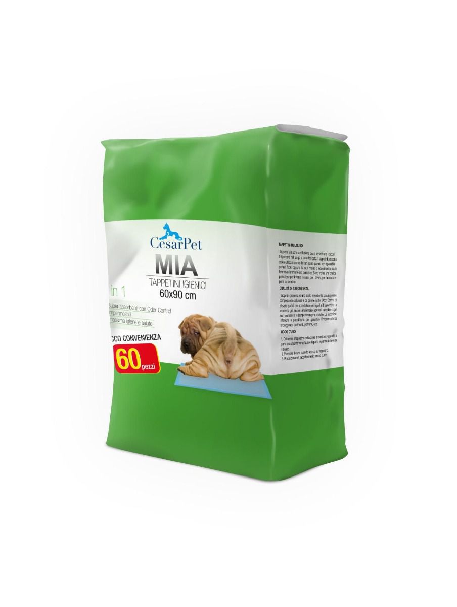CesarPet Mia Tappetini Igienici 3in1 Cani 60×90 60pz