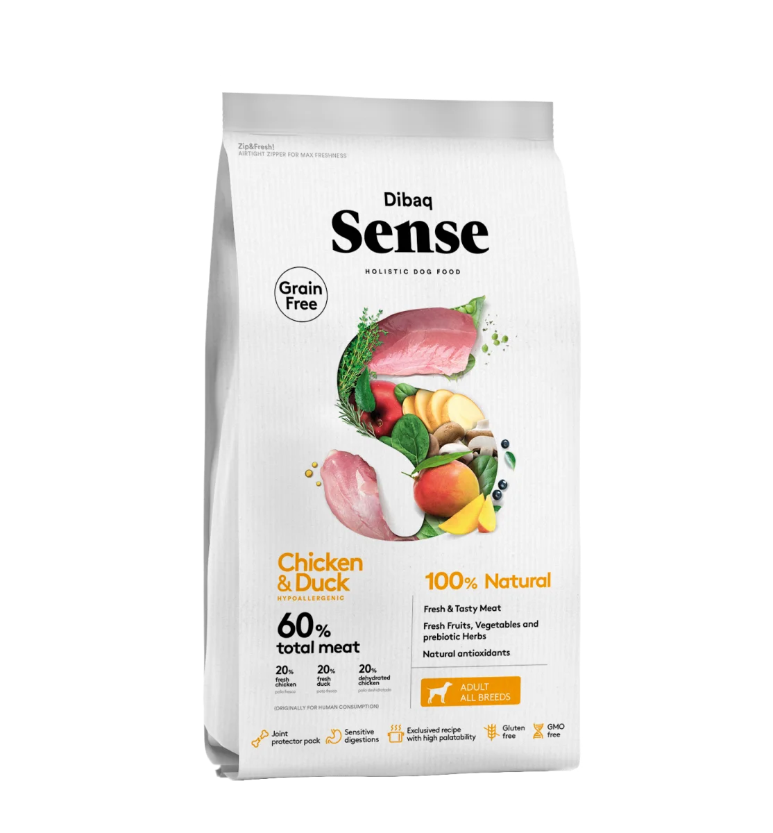 Dibaq Sense – Crocchette Cani grain free Pollo e Anatra. 12kg