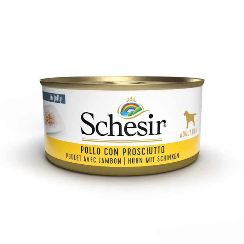 Schesir Filetti di Pollo e Prosciutto in Gelatina per Cane Adulto 150 gr - immagine 2