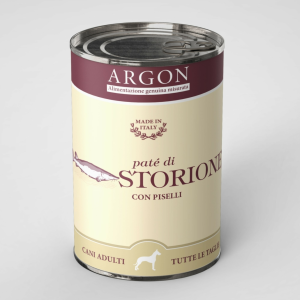 Argon – umido cane patè monoproteico con Storione. 400gr